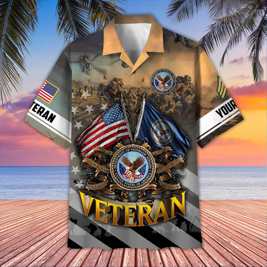 US Veteran Custom Hawaiian Shirt VPVC407807, Gifts For US Veteran, Best Gifts On Father's Day, Armed Forces Day, Independence Day, Veterans Day.