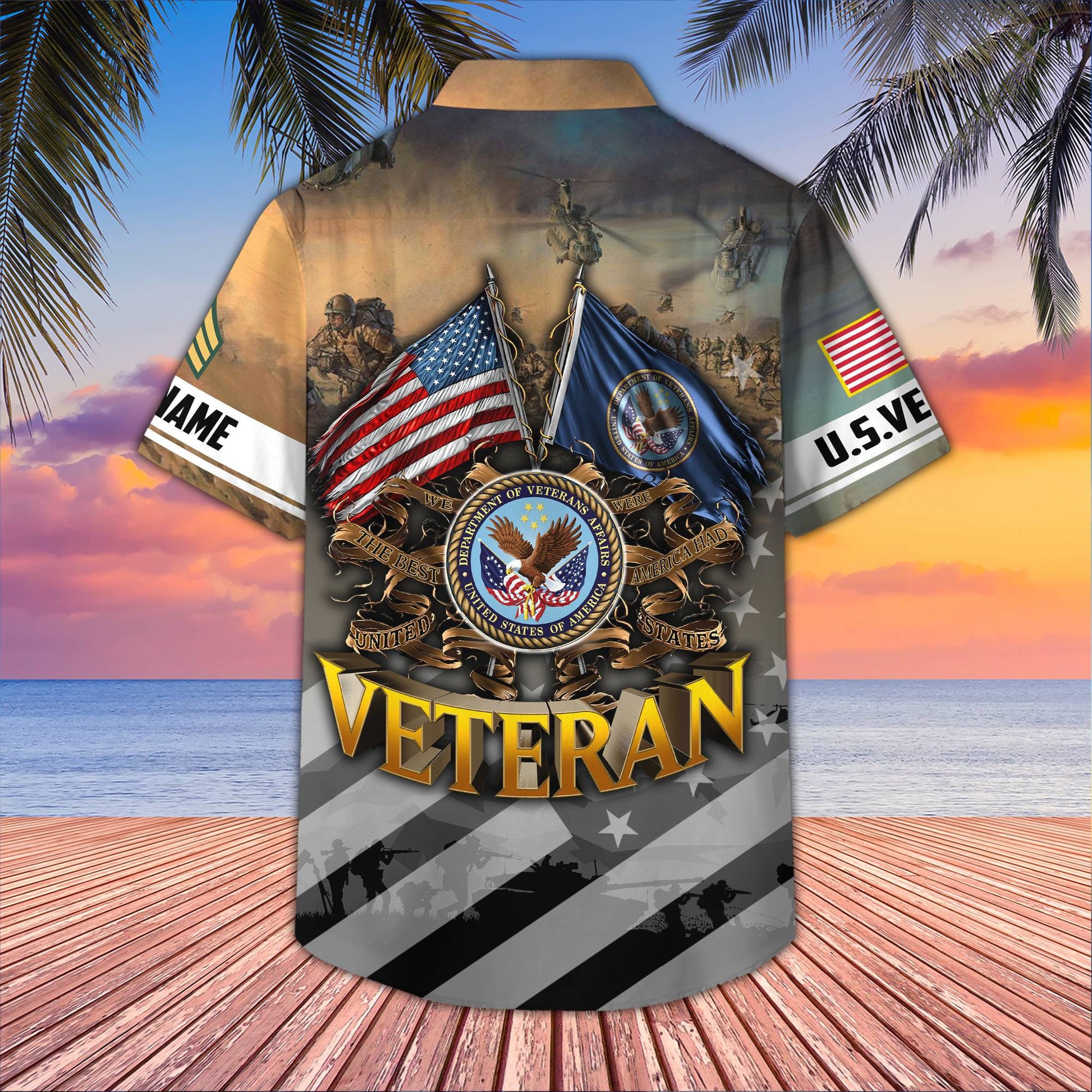 US Veteran Custom Hawaiian Shirt VPVC407807, Gifts For US Veteran, Best Gifts On Father's Day, Armed Forces Day, Independence Day, Veterans Day.