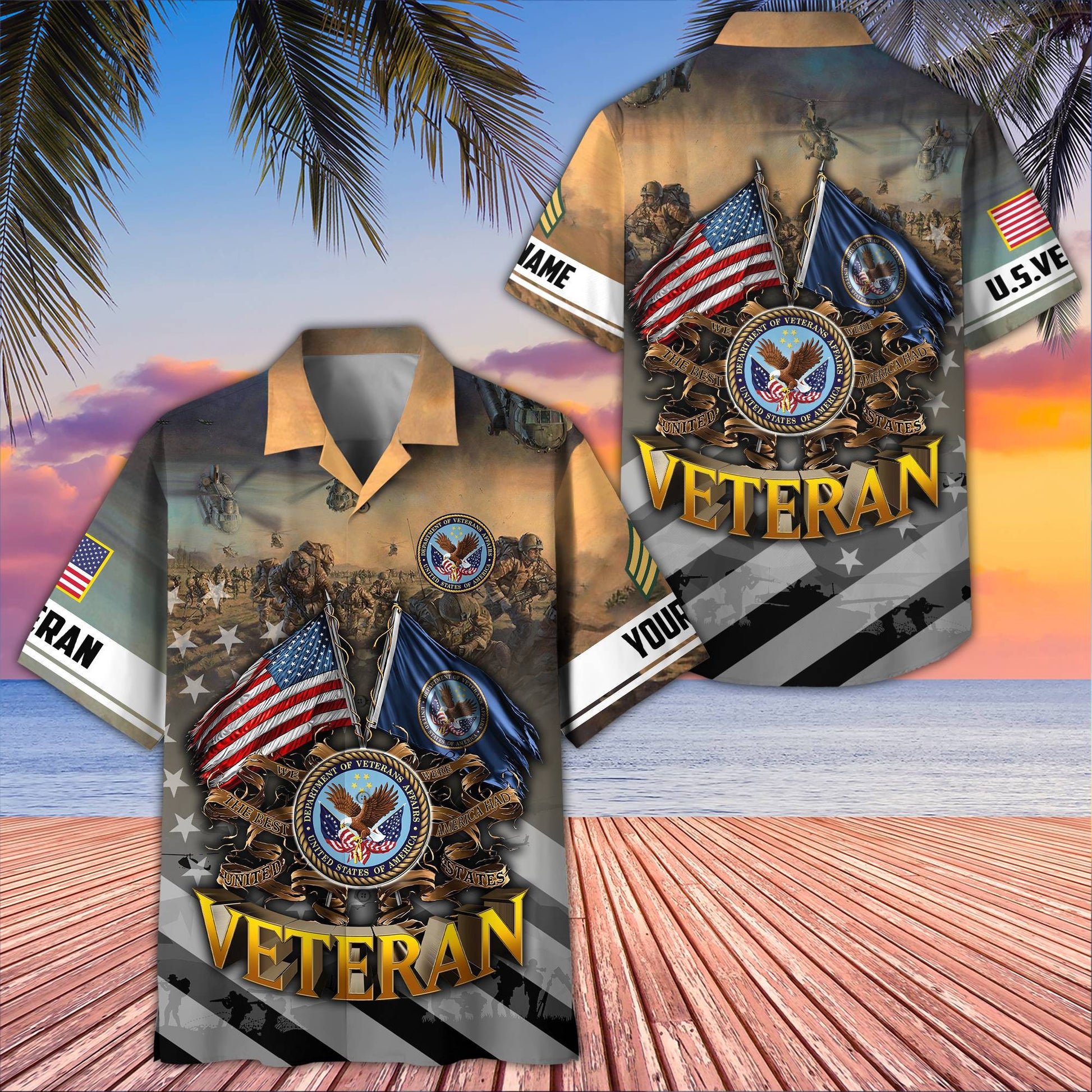 US Veteran Custom Hawaiian Shirt VPVC407807, Gifts For US Veteran, Best Gifts On Father's Day, Armed Forces Day, Independence Day, Veterans Day.