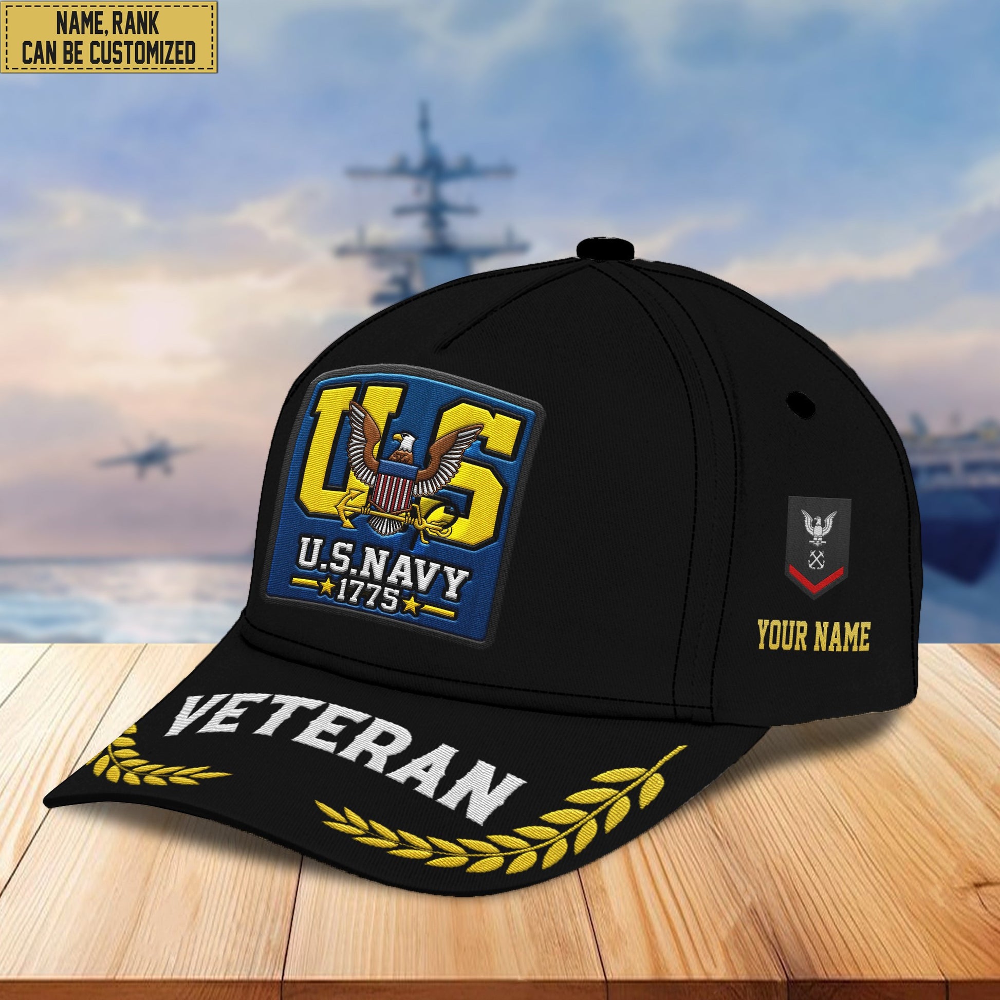 Premium Custom US Navy Embroidered Hats VPVC306902, Gifts For Navy Veteran, Best Gifts On Father's Day, Armed Forces Day, Independence Day, Veterans Day.
