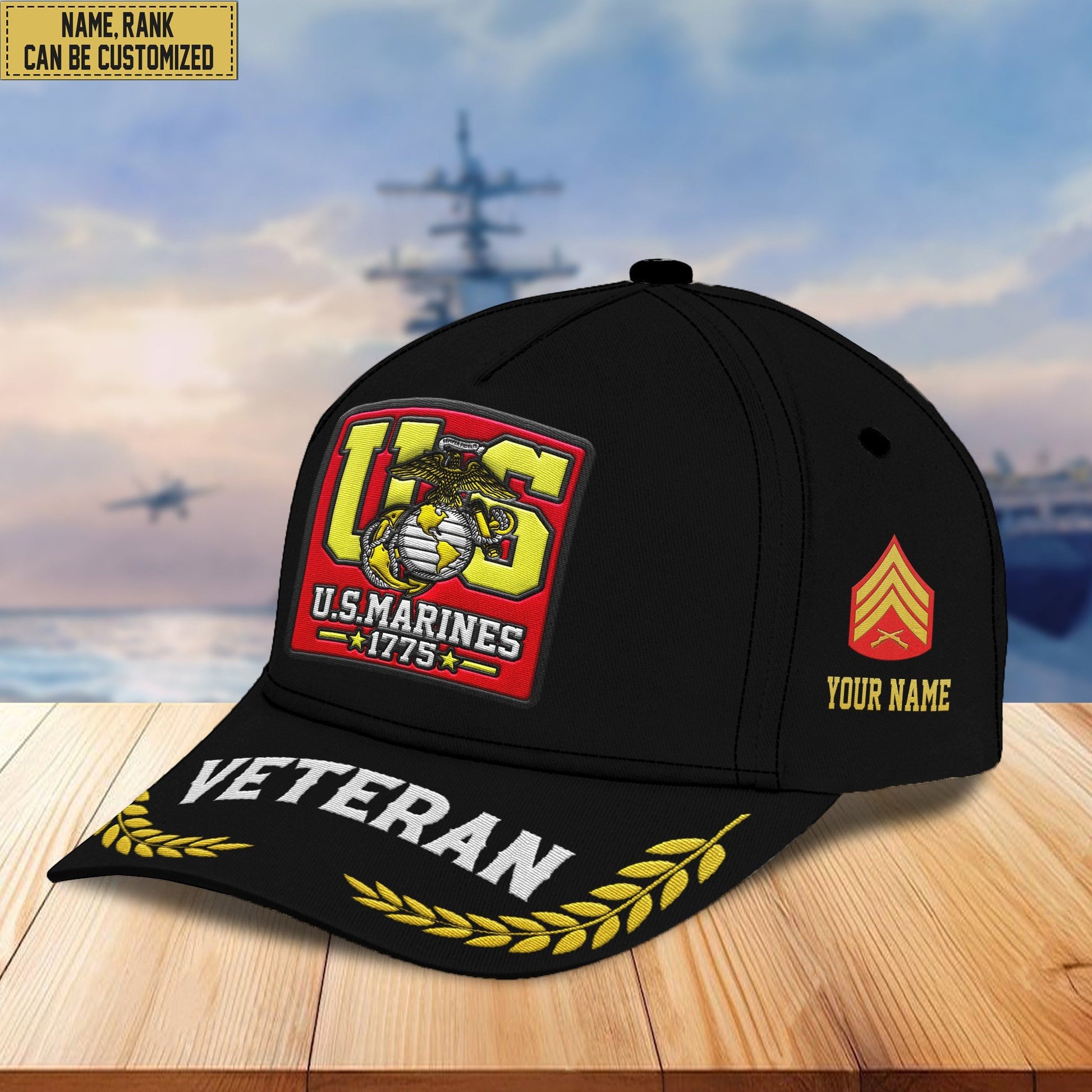 Premium Custom USMC Embroidered Hats VPVC306903, Gifts For Marine Veteran, Best Gifts On Father's Day, Armed Forces Day, Independence Day, Veterans Day.