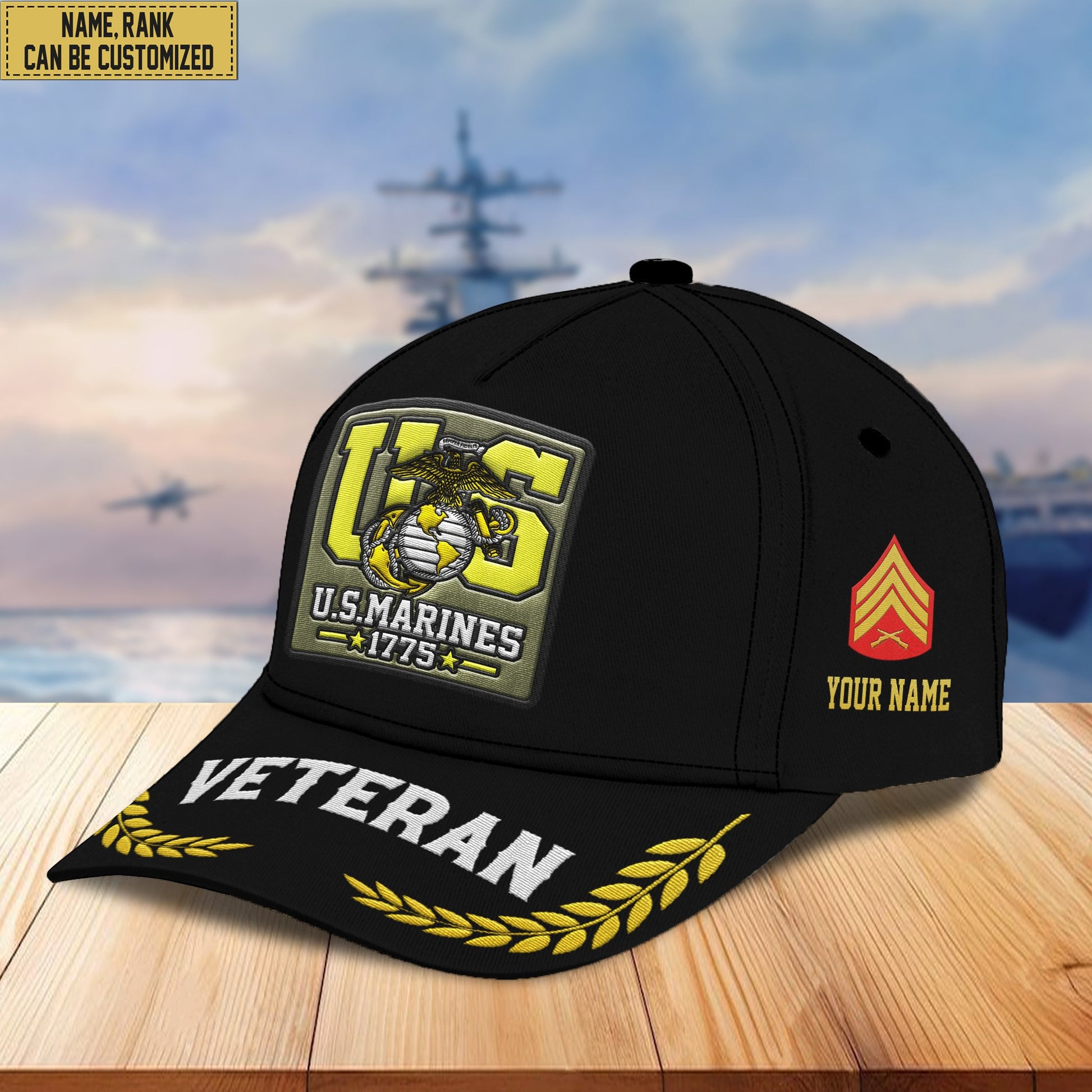 Premium Custom USMC Embroidered Hats VPVC306911, Gifts For Marine Veteran, Best Gifts On Father's Day, Armed Forces Day, Independence Day, Veterans Day.
