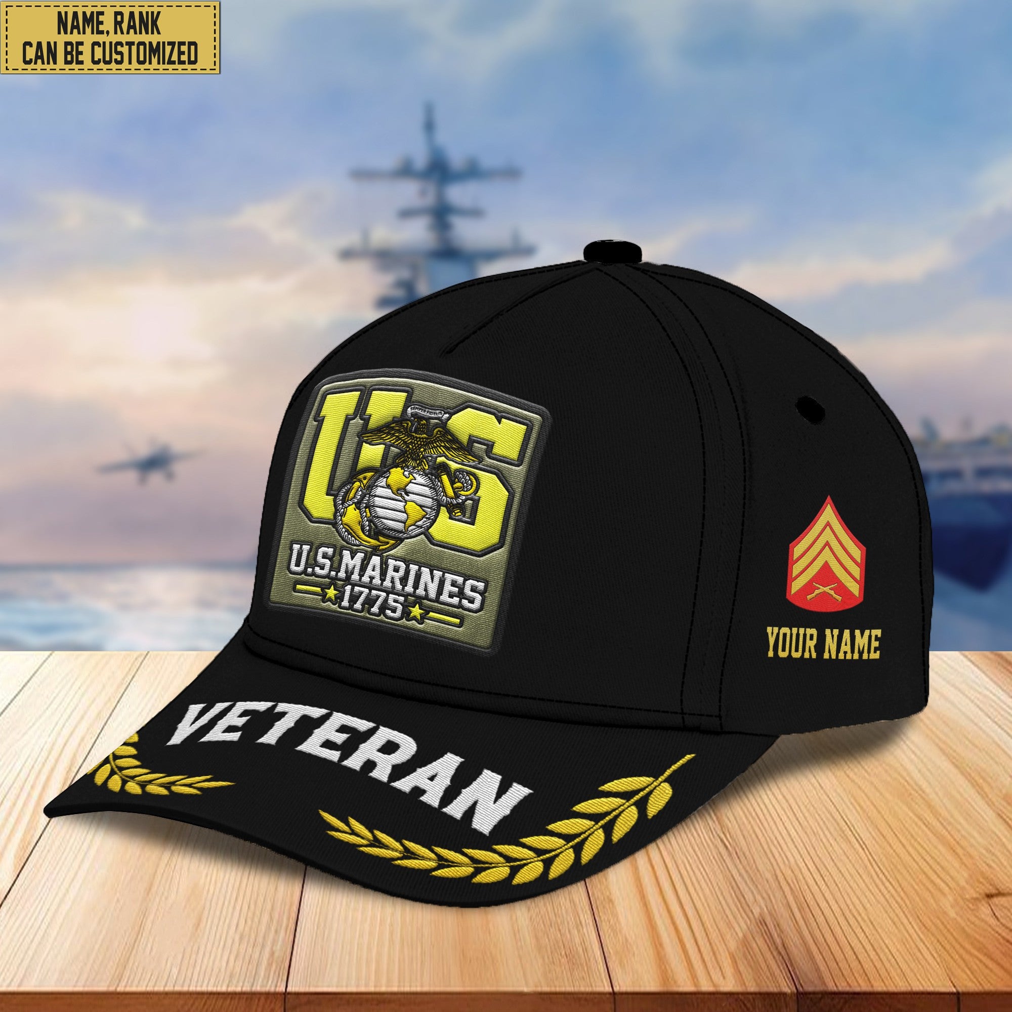 Premium Custom USMC Embroidered Hats VPVC306911, Gifts For Marine Veteran, Best Gifts On Father's Day, Armed Forces Day, Independence Day, Veterans Day.
