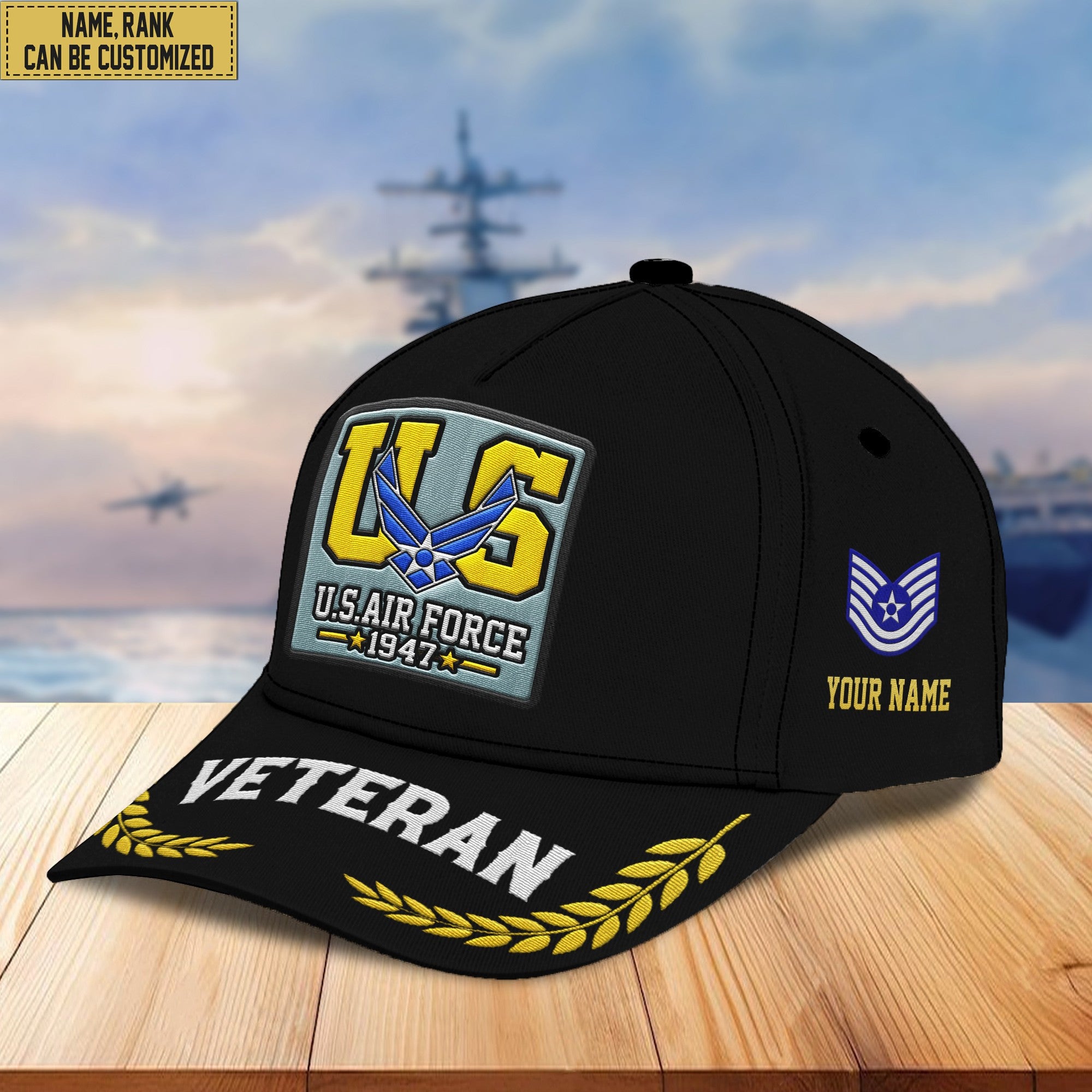 Premium Custom USAF Embroidered Hats VPVC306912, Gifts For Air Force Veteran, Best Gifts On Father's Day, Armed Forces Day, Independence Day, Veterans Day.