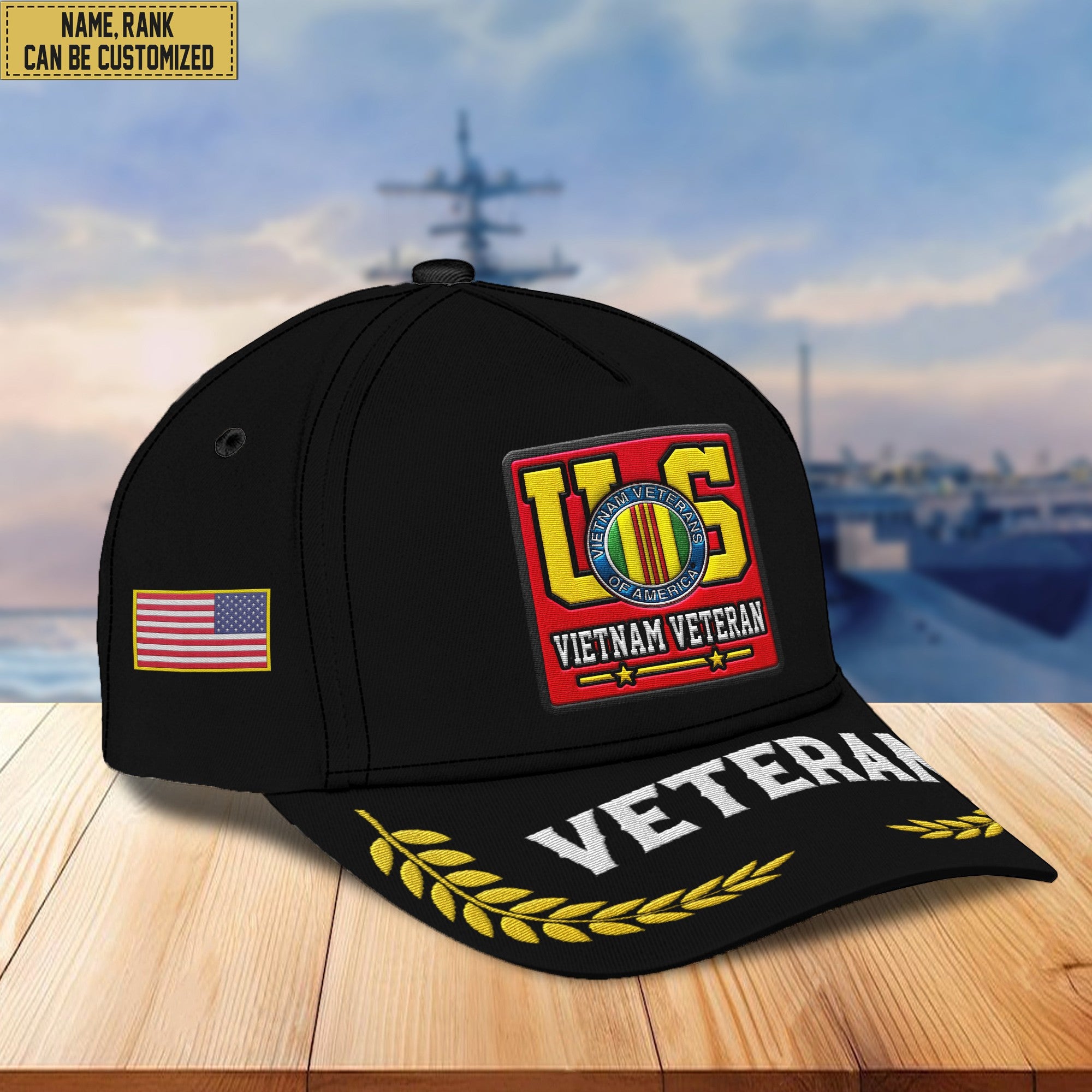Premium Custom Vietnam Veteran Embroidered Hats VPVC306906, Gifts For Vietnam Veteran, Best Gifts On Father's Day, Armed Forces Day, Independence Day, Veterans Day.