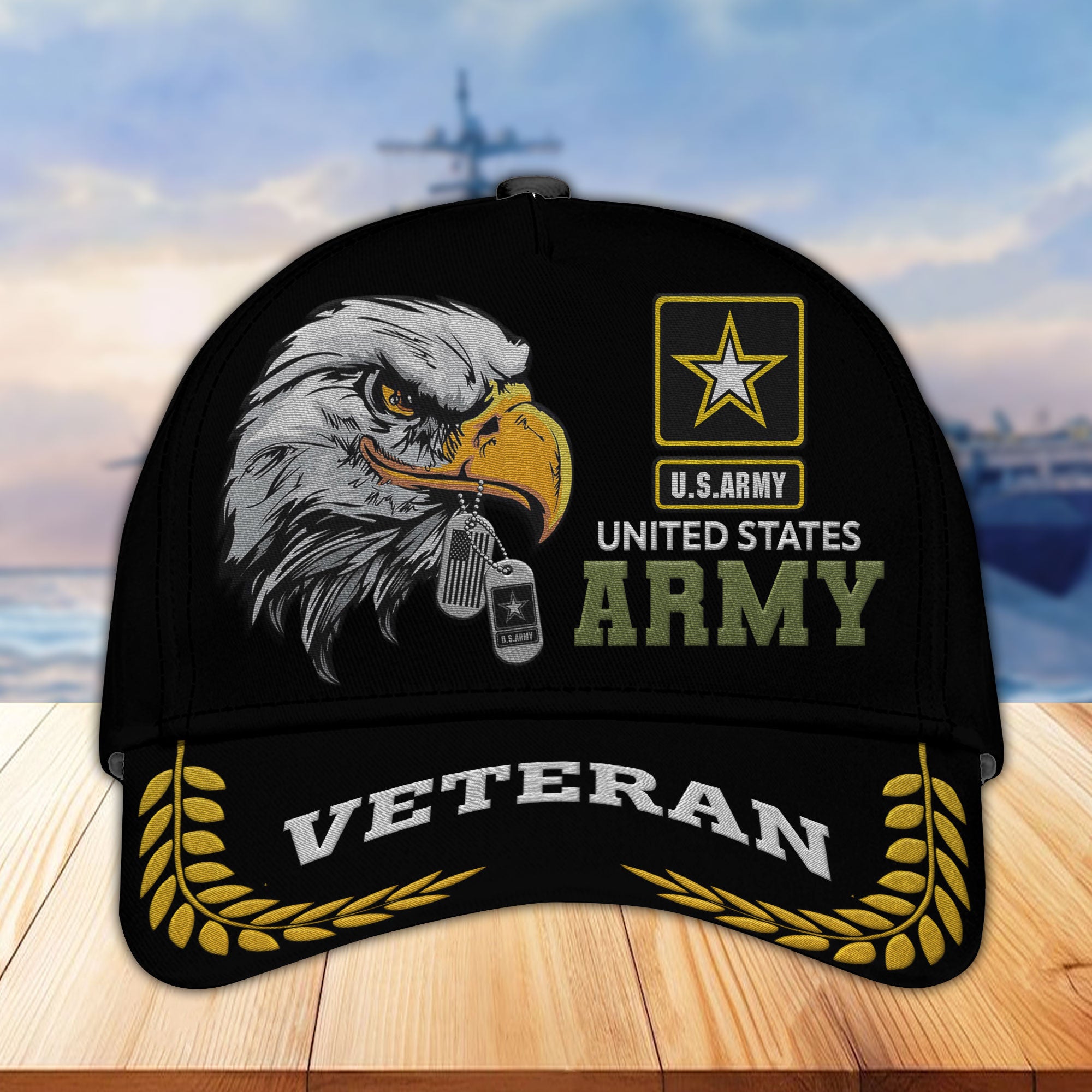 Unique Custom Name, Rank, Year, US Army Embroidered Hats VPVC307001, Gifts For Army Veteran, Best Gifts On Father's Day, Independence Day, Veterans Day.