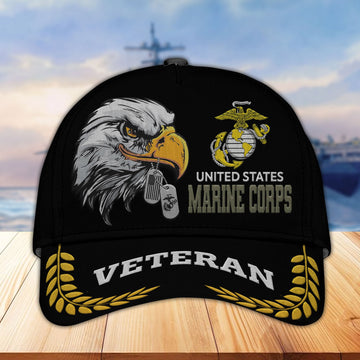 Unique Custom Name, Rank, Year, USMC Embroidered Hats VPVC307011, Gifts For Marine Veteran, Best Gifts On Father's Day, Independence Day, Veterans Day.