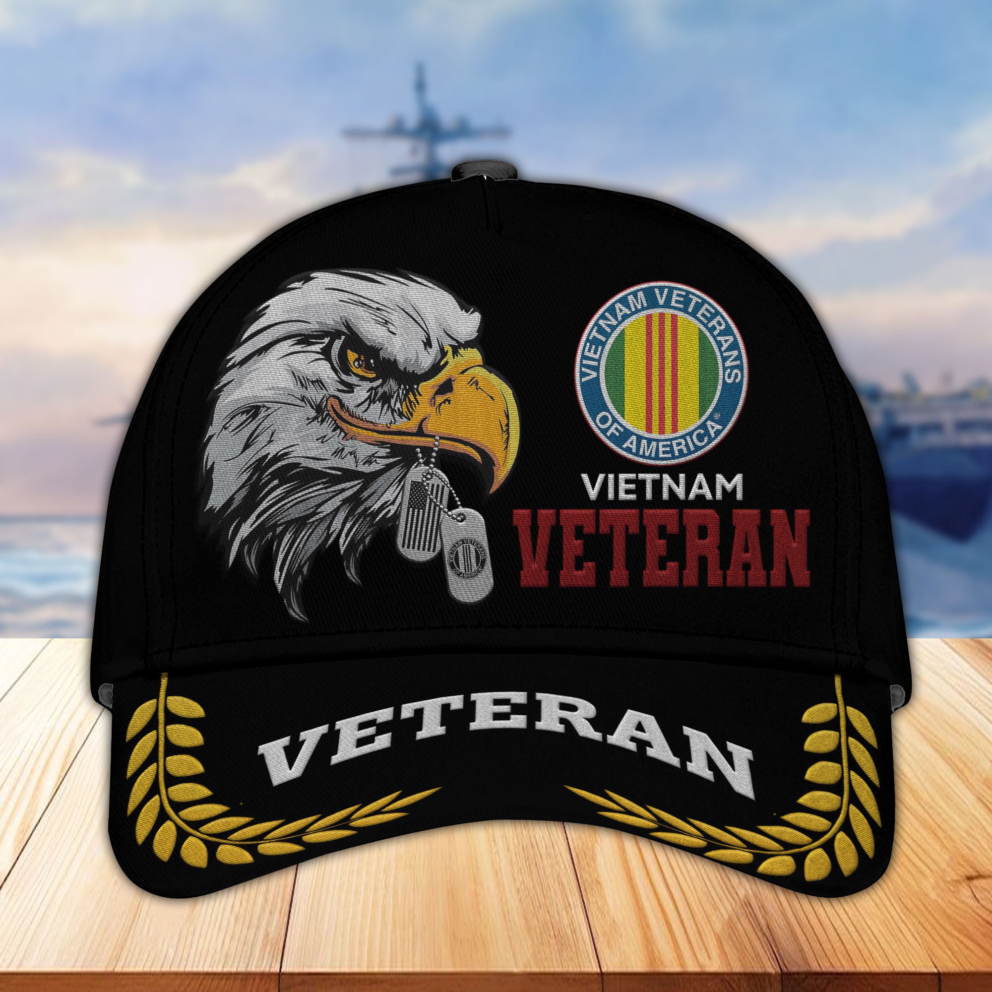 Unique Custom Name, Rank, Year, Vietnam Veteran Embroidered Hats VPVC307006, Gifts For Vietnam Veteran, Best Gifts On Father's Day, Independence Day, Veterans Day.