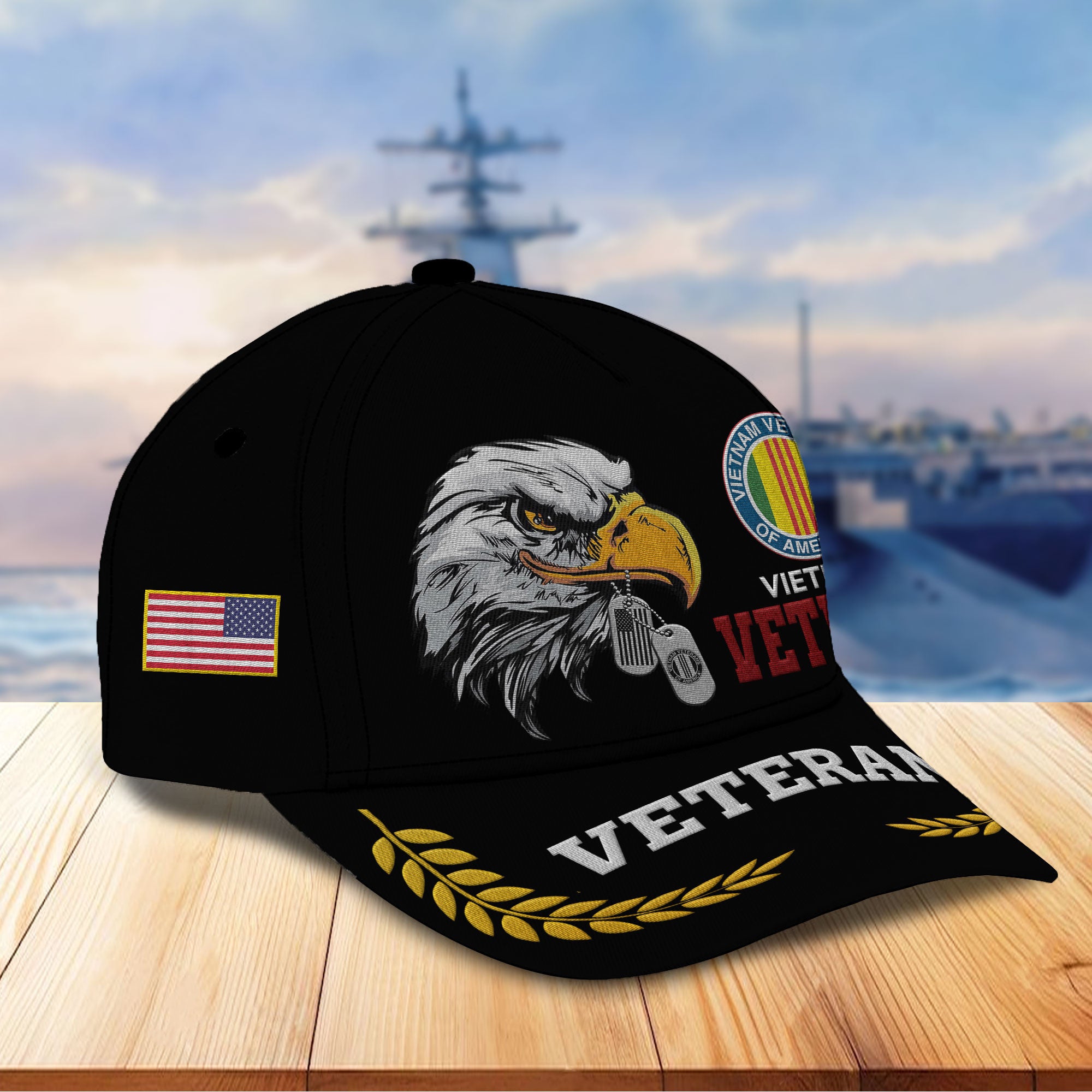 Unique Custom Name, Rank, Year, Vietnam Veteran Embroidered Hats VPVC307006, Gifts For Vietnam Veteran, Best Gifts On Father's Day, Independence Day, Veterans Day.