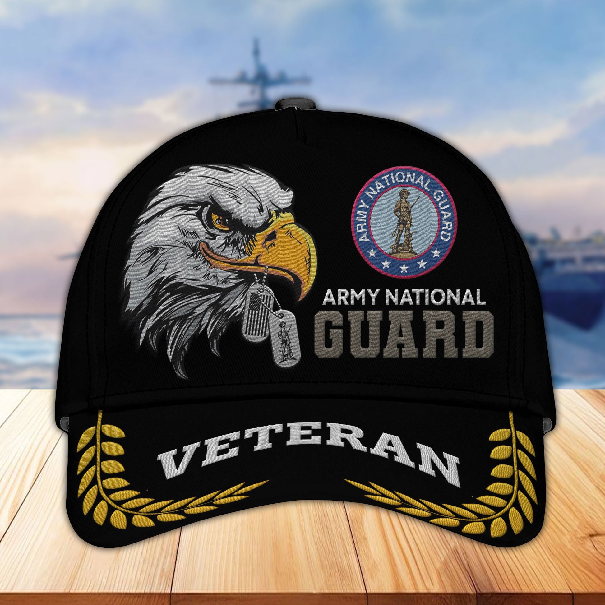Unique Custom Name, Rank, Year, US Army National Guard Embroidered Hats VPVC307008, Gifts For Army National Guard Veteran, Best Gifts On Father's Day, Independence Day, Veterans Day.