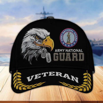 Unique Custom Name, Rank, Year, US Army National Guard Embroidered Hats VPVC307008, Gifts For Army National Guard Veteran, Best Gifts On Father's Day, Independence Day, Veterans Day.