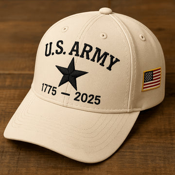 Premium 250th Anniversary Of The Army Embroidered Hats VPVC307809, Gifts For Army Veteran, Gifts On Father's Day, Veterans Day.