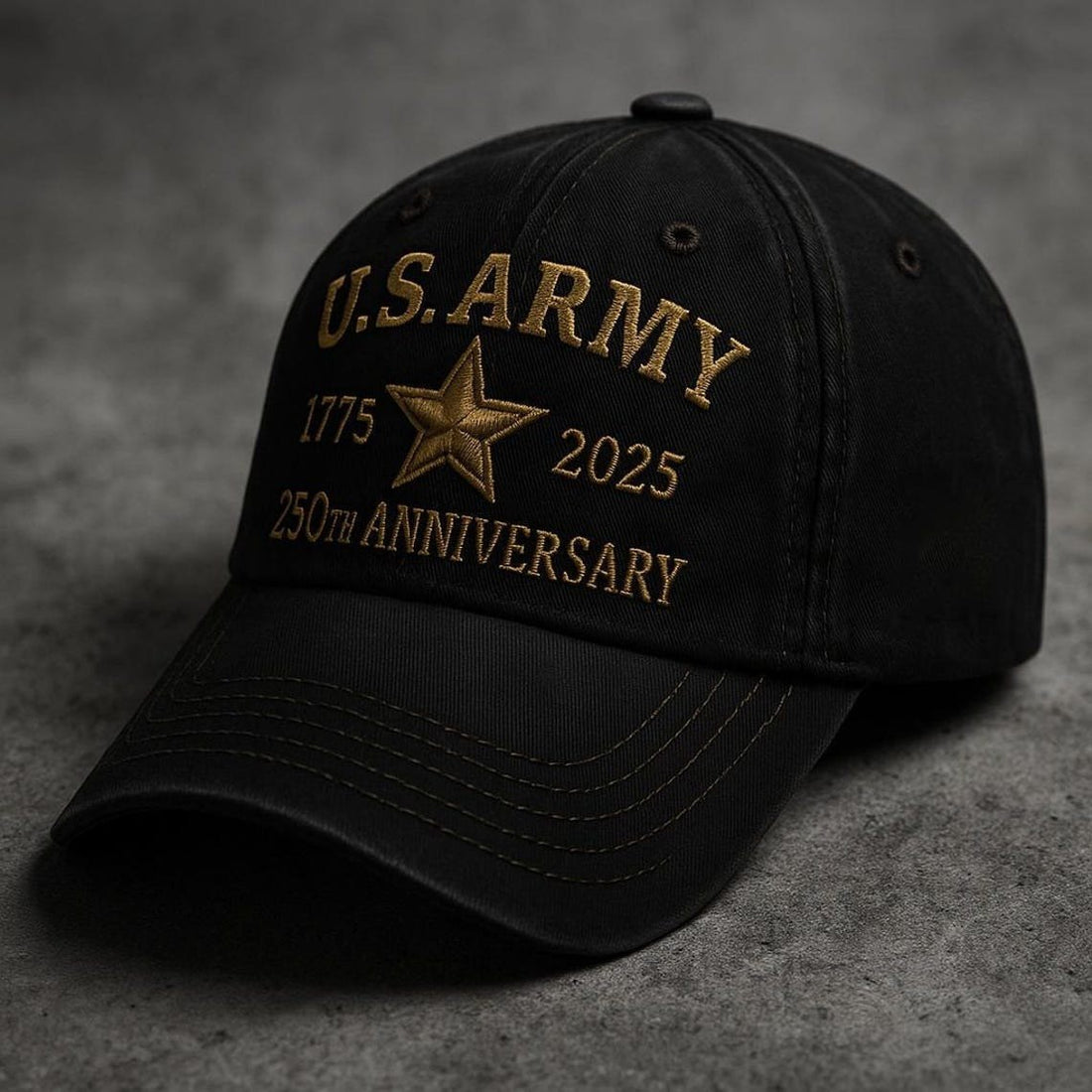 Premium 250th Anniversary Of The Army Embroidered Hats VPVC307819, Gifts For Army Veteran, Gifts On Father's Day, Veterans Day.