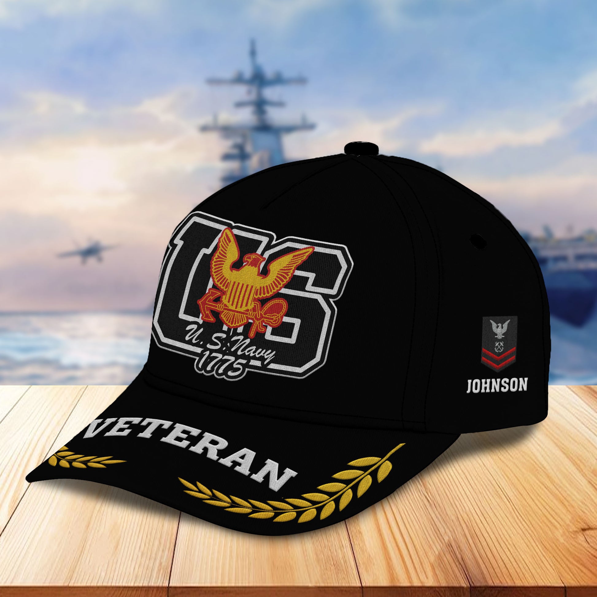Premium Custom US Navy Embroidered Hats VPVC307102, Gifts For Navy Veteran, Best Gifts On Father's Day, Armed Forces Day, Independence Day, Veterans Day.