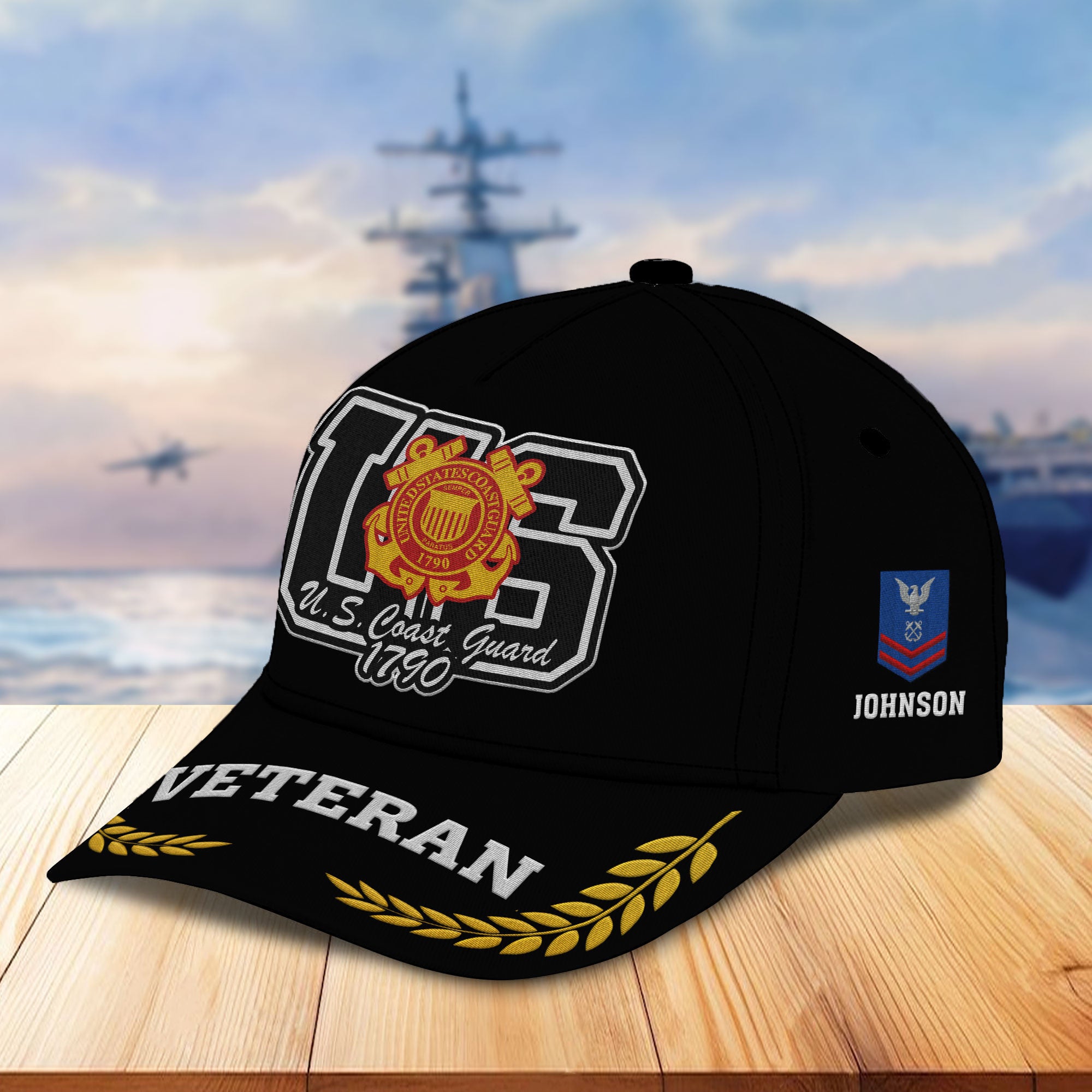 Premium Custom USCG Embroidered Hats VPVC307105, Gifts For Coast Guard Veteran, Best Gifts On Father's Day, Armed Forces Day, Independence Day, Veterans Day.