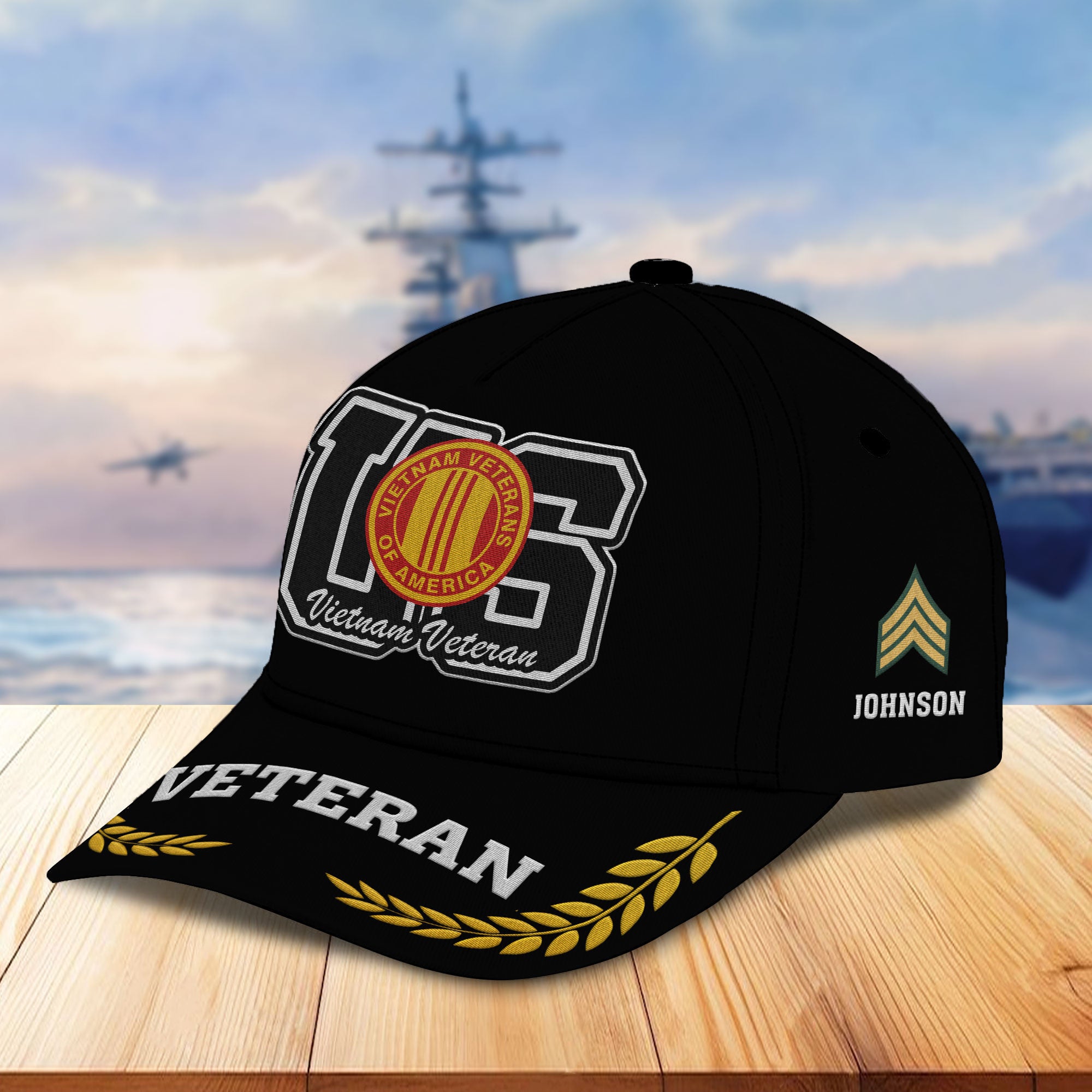 Premium Custom Vietnam Veteran Embroidered Hats VPVC307106, Gifts For Vietnam Veteran, Best Gifts On Father's Day, Armed Forces Day, Independence Day, Veterans Day.