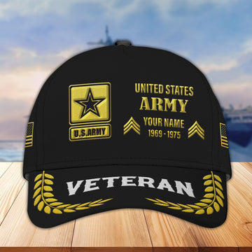 US Army Custom Embroidered Hats VPVC307201, Gifts For Army Veteran, Best Gifts On Father's Day, Armed Forces Day, Independence Day, Veterans Day.
