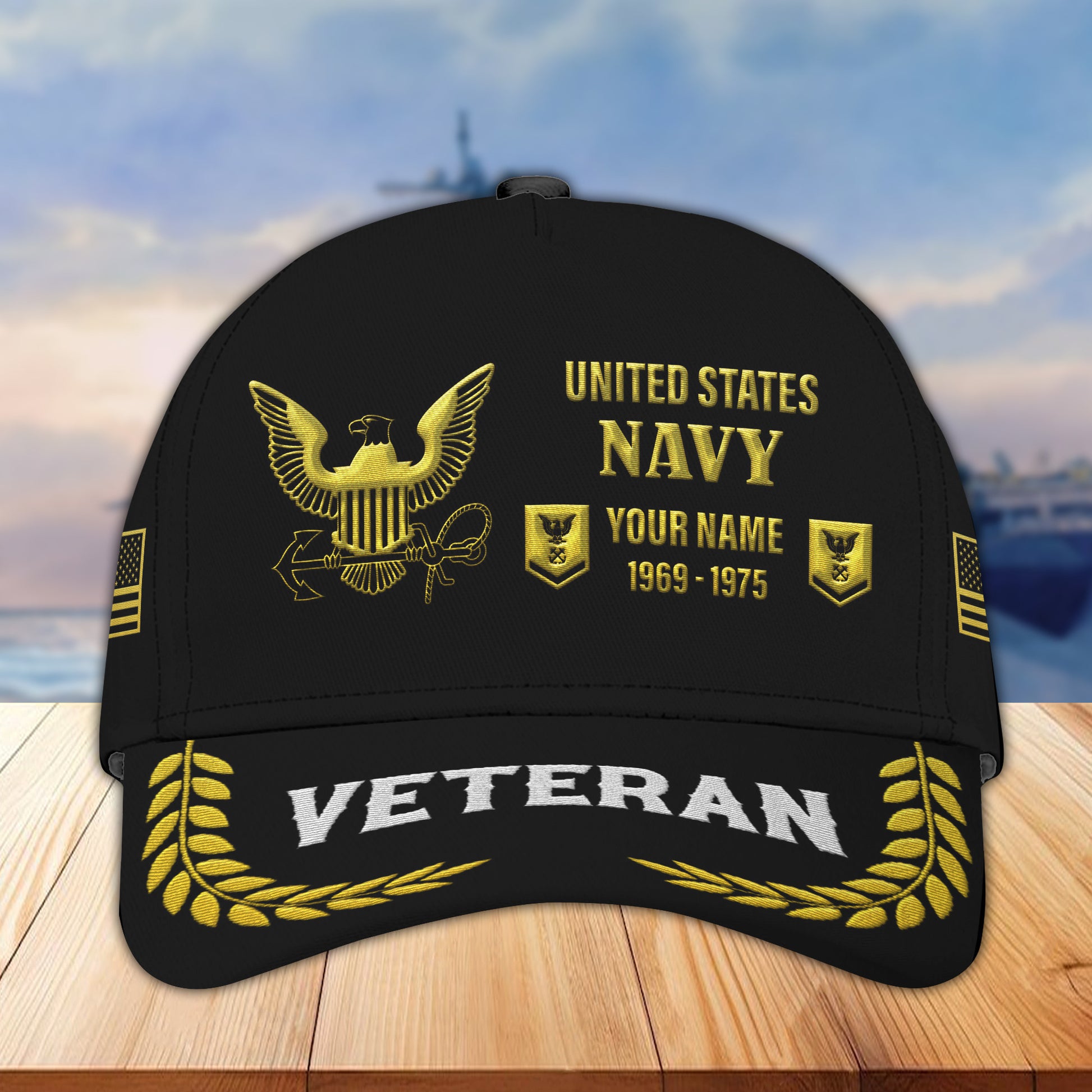 US Navy Custom Embroidered Hats VPVC307202, Gifts For Navy Veteran, Best Gifts On Father's Day, Armed Forces Day, Independence Day, Veterans Day.
