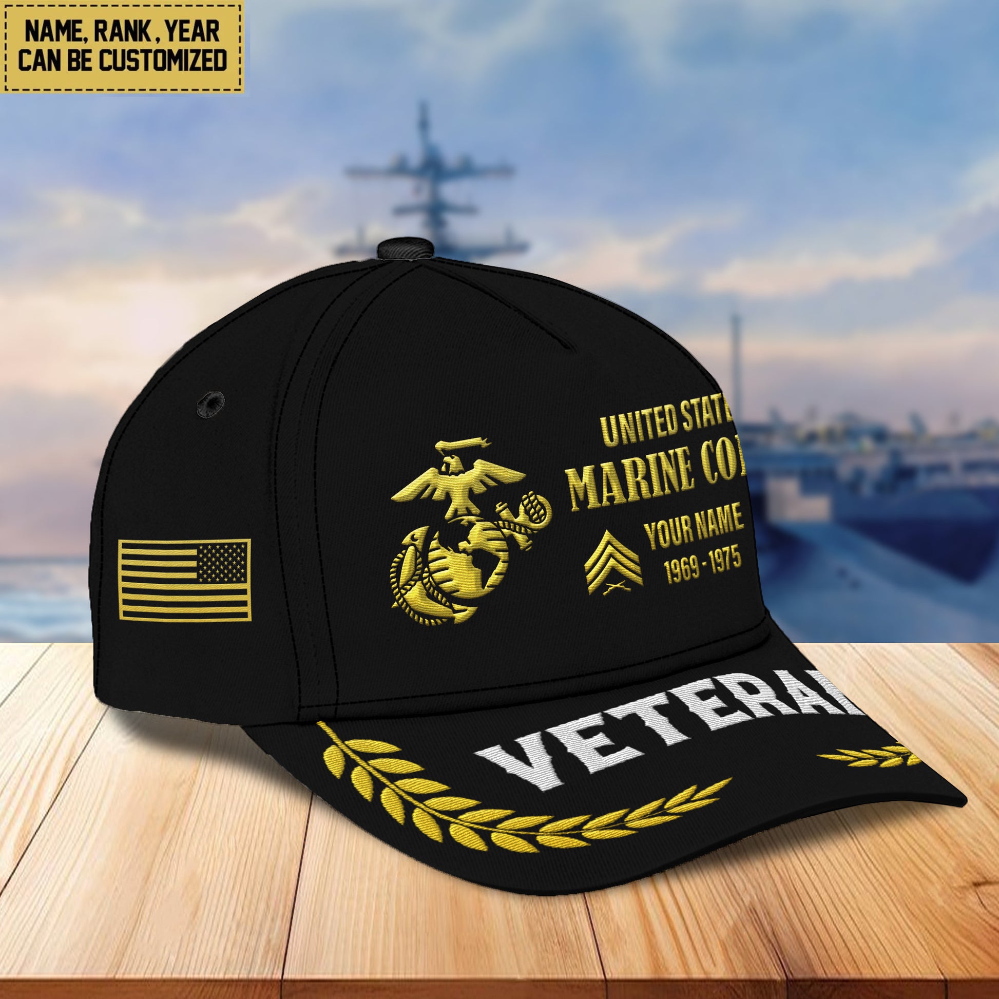 USMC Custom Embroidered Hats VPVC307203, Gifts For Marine Veteran, Best Gifts On Father's Day, Armed Forces Day, Independence Day, Veterans Day.