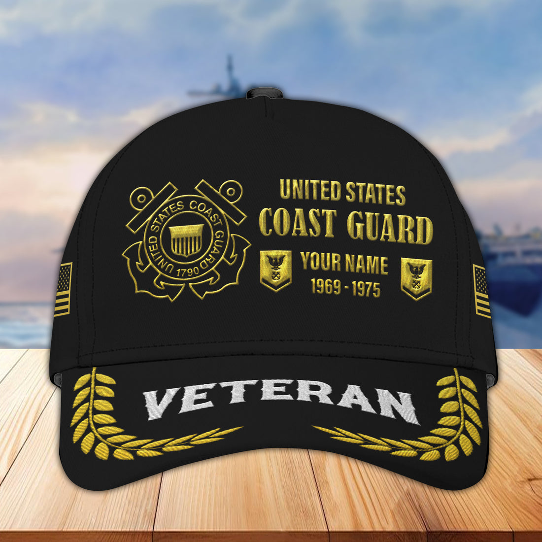 USCG Custom Embroidered Hats VPVC307205, Gifts For Coast Guard Veteran, Best Gifts On Father's Day, Armed Forces Day, Independence Day, Veterans Day.