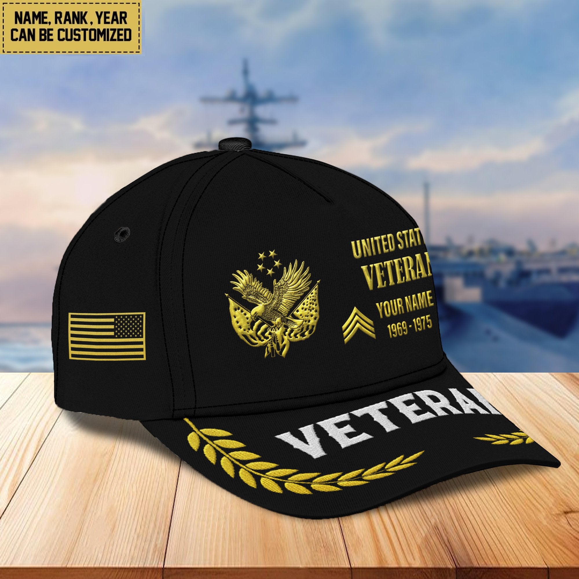US Veteran Custom Embroidered Hats VPVC307207, Gifts For US Veteran, Best Gifts On Father's Day, Armed Forces Day, Independence Day, Veterans Day.