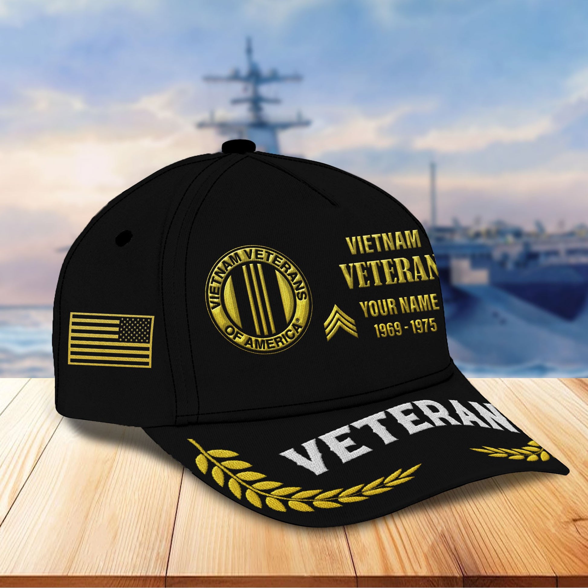 Vietnam Veteran Custom Embroidered Hats VPVC307206, Gifts For Vietnam Veteran, Best Gifts On Father's Day, Armed Forces Day, Independence Day, Veterans Day.
