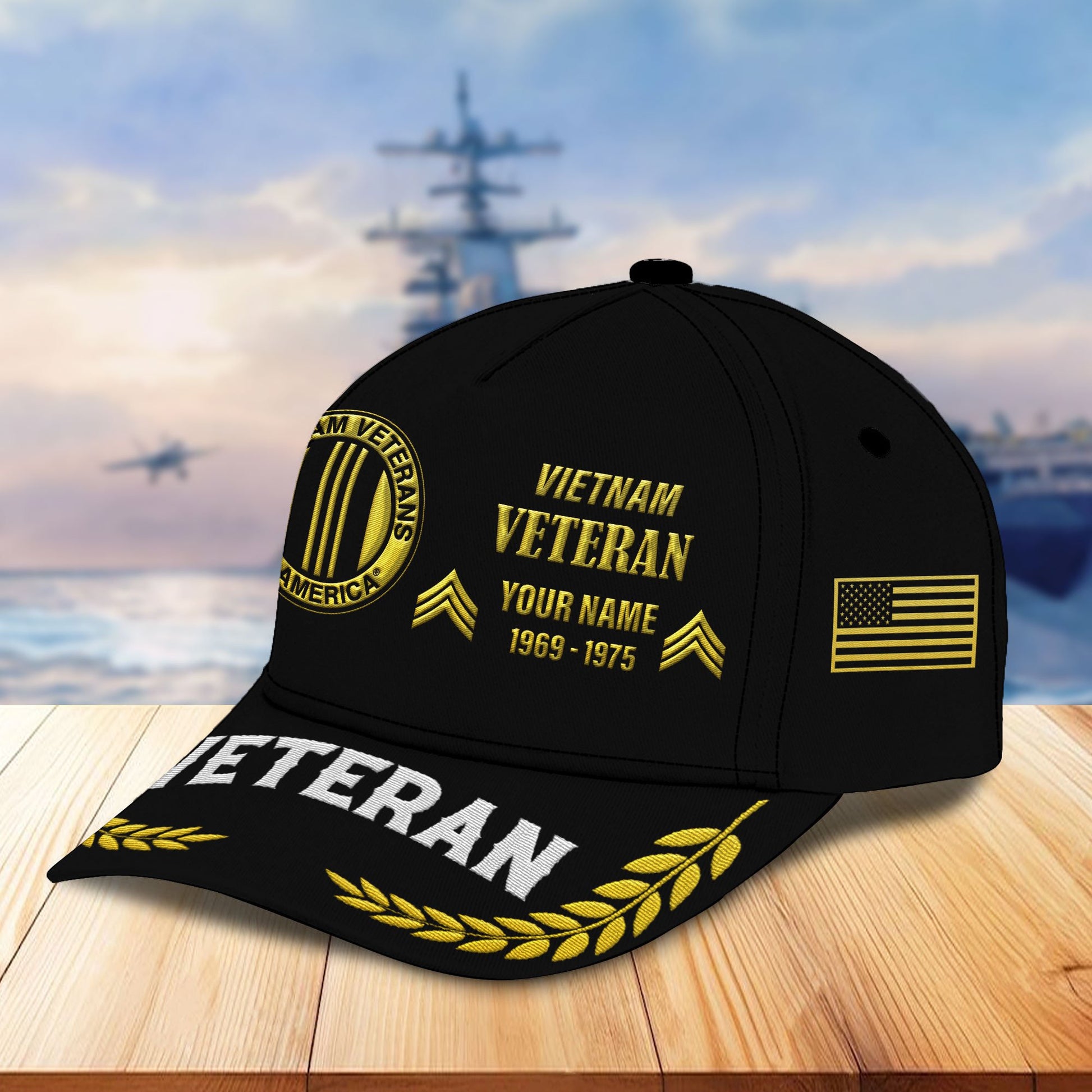 Vietnam Veteran Custom Embroidered Hats VPVC307206, Gifts For Vietnam Veteran, Best Gifts On Father's Day, Armed Forces Day, Independence Day, Veterans Day.