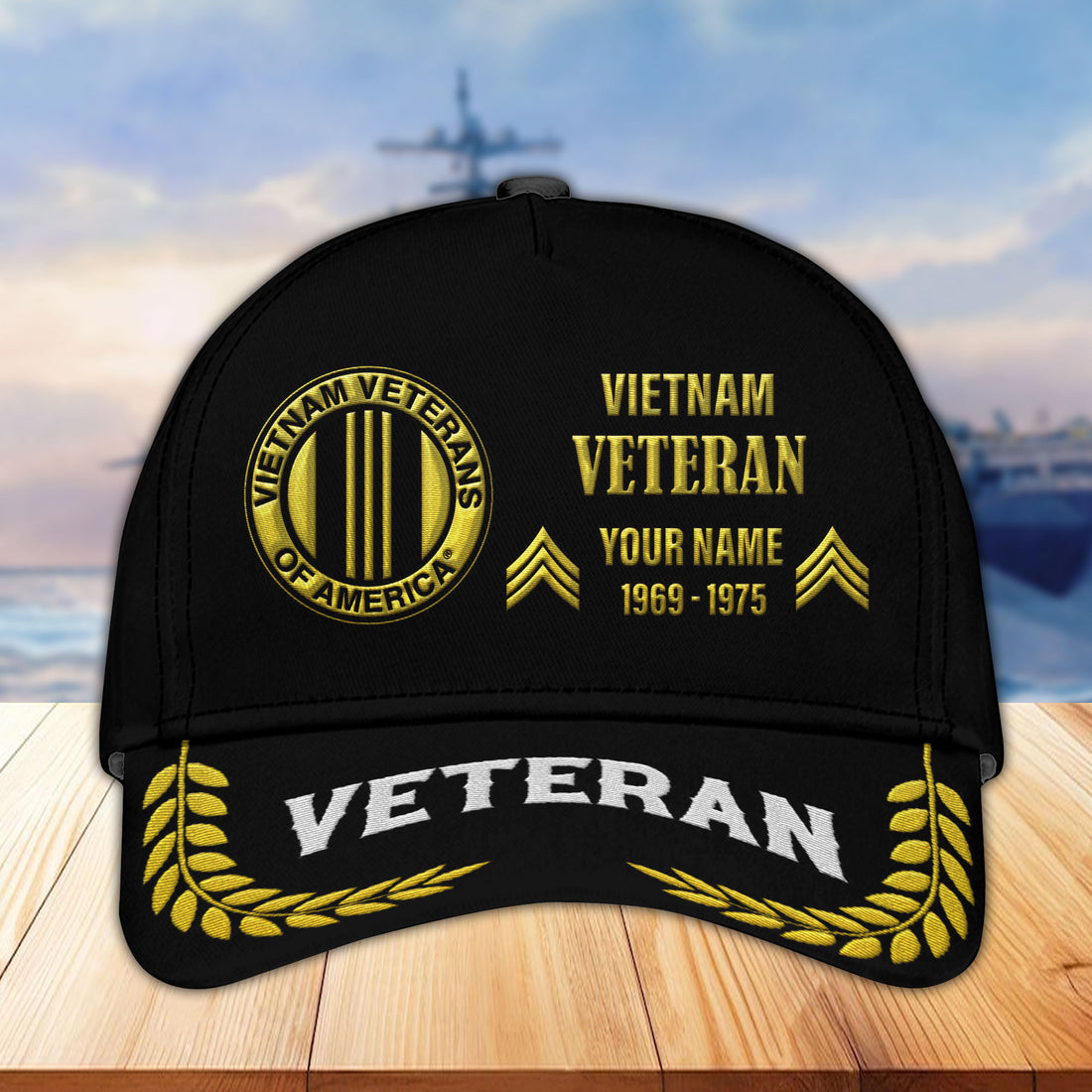 Vietnam Veteran Custom Embroidered Hats VPVC307206, Gifts For Vietnam Veteran, Best Gifts On Father's Day, Armed Forces Day, Independence Day, Veterans Day.