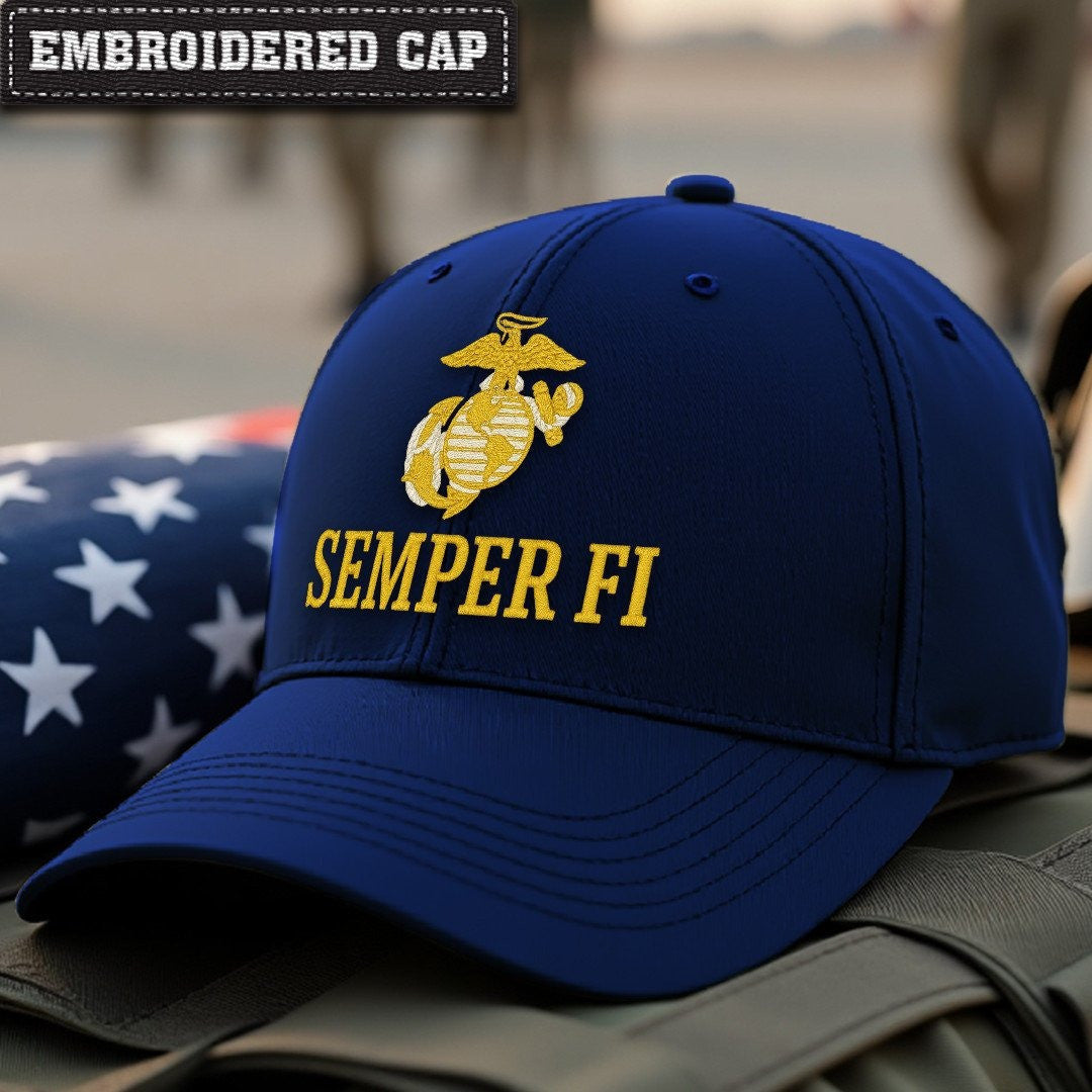 Premium USMC Embroidered Hats VPVC307838, Gifts For Marine Veteran, Gifts On Father's Day, Armed Forces Day, Independence Day, Veterans Day.