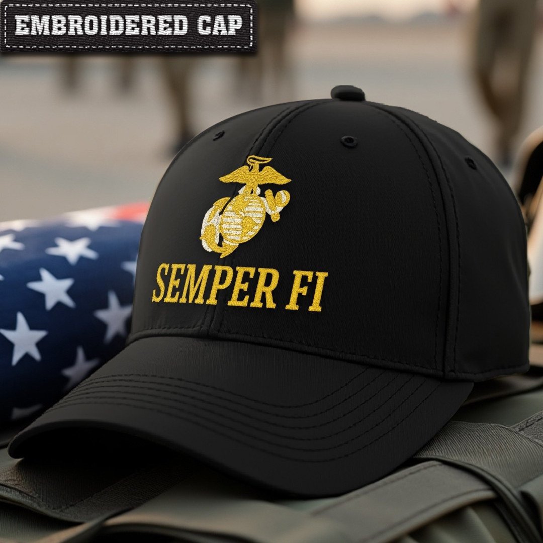 Premium USMC Embroidered Hats VPVC307840, Gifts For Marine Veteran, Gifts On Father's Day, Armed Forces Day, Independence Day, Veterans Day.