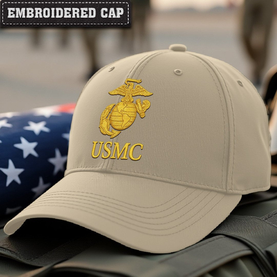 Premium USMC Embroidered Hats VPVC307844, Gifts For Marine Veteran, Gifts On Father's Day, Armed Forces Day, Independence Day, Veterans Day.