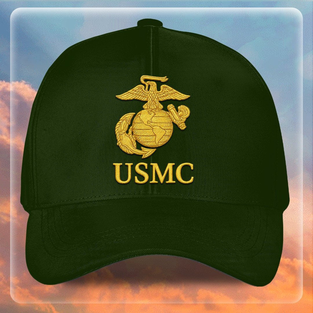 Premium USMC Embroidered Hats VPVC307845, Gifts For Marine Veteran, Gifts On Father's Day, Armed Forces Day, Independence Day, Veterans Day.