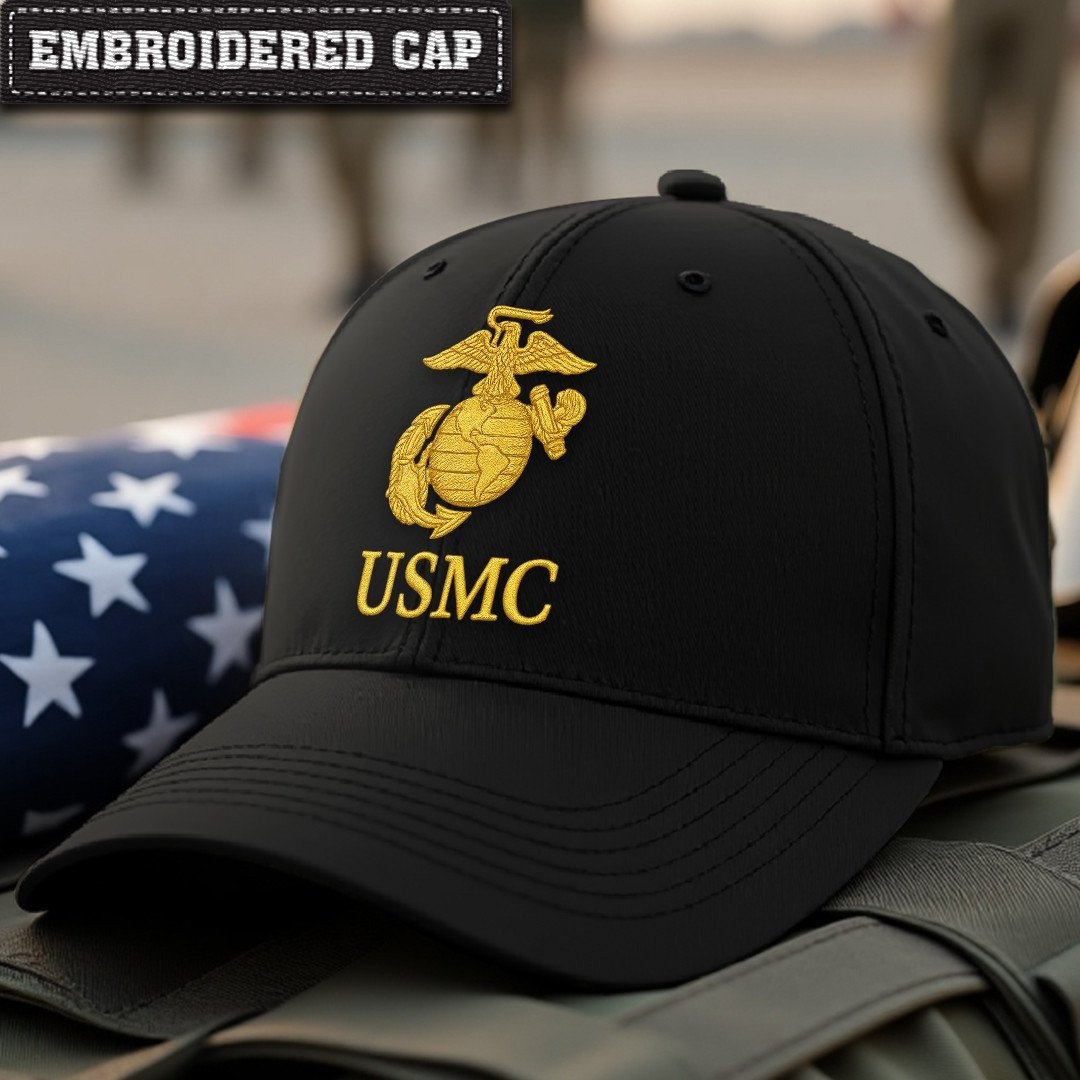 Premium USMC Embroidered Hats VPVC307848, 250th Anniversary Marine Corps Hat, Gifts For Marine Veteran, Gifts On Father's Day, Veterans Day.