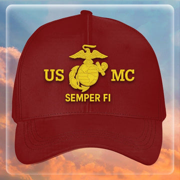 Premium USMC Embroidered Hats VPVC307857, Gifts For Marine Veteran, Gifts On Father's Day, Armed Forces Day, Independence Day, Veterans Day.
