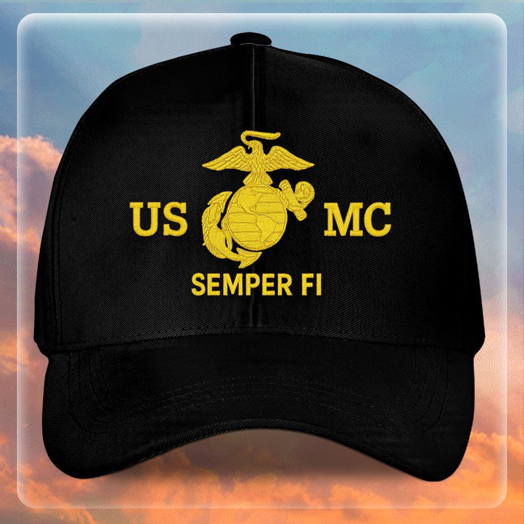 Premium USMC Embroidered Hats VPVC307858, Gifts For Marine Veteran, Gifts On Father's Day, Armed Forces Day, Independence Day, Veterans Day.