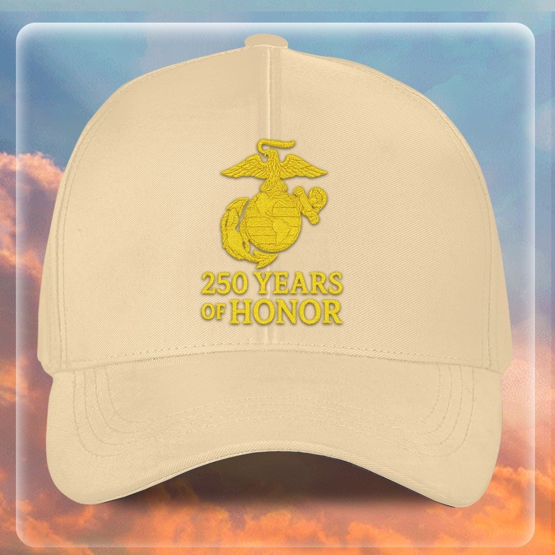 Premium USMC Embroidered Hats VPVC307859, 250th Anniversary Marine Corps Hat, Gifts For Marine Veteran, Gifts On Father's Day, Veterans Day.