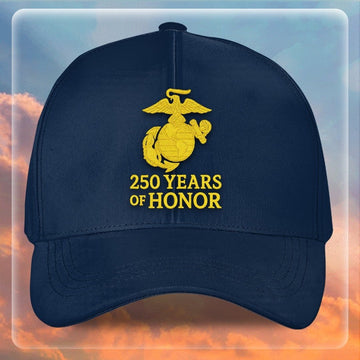 Premium USMC Embroidered Hats VPVC307861, 250th Anniversary Marine Corps Hat, Gifts For Marine Veteran, Gifts On Father's Day, Veterans Day.
