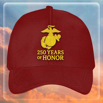 Premium USMC Embroidered Hats VPVC307862, 250th Anniversary Marine Corps Hat, Gifts For Marine Veteran, Gifts On Father's Day, Veterans Day.