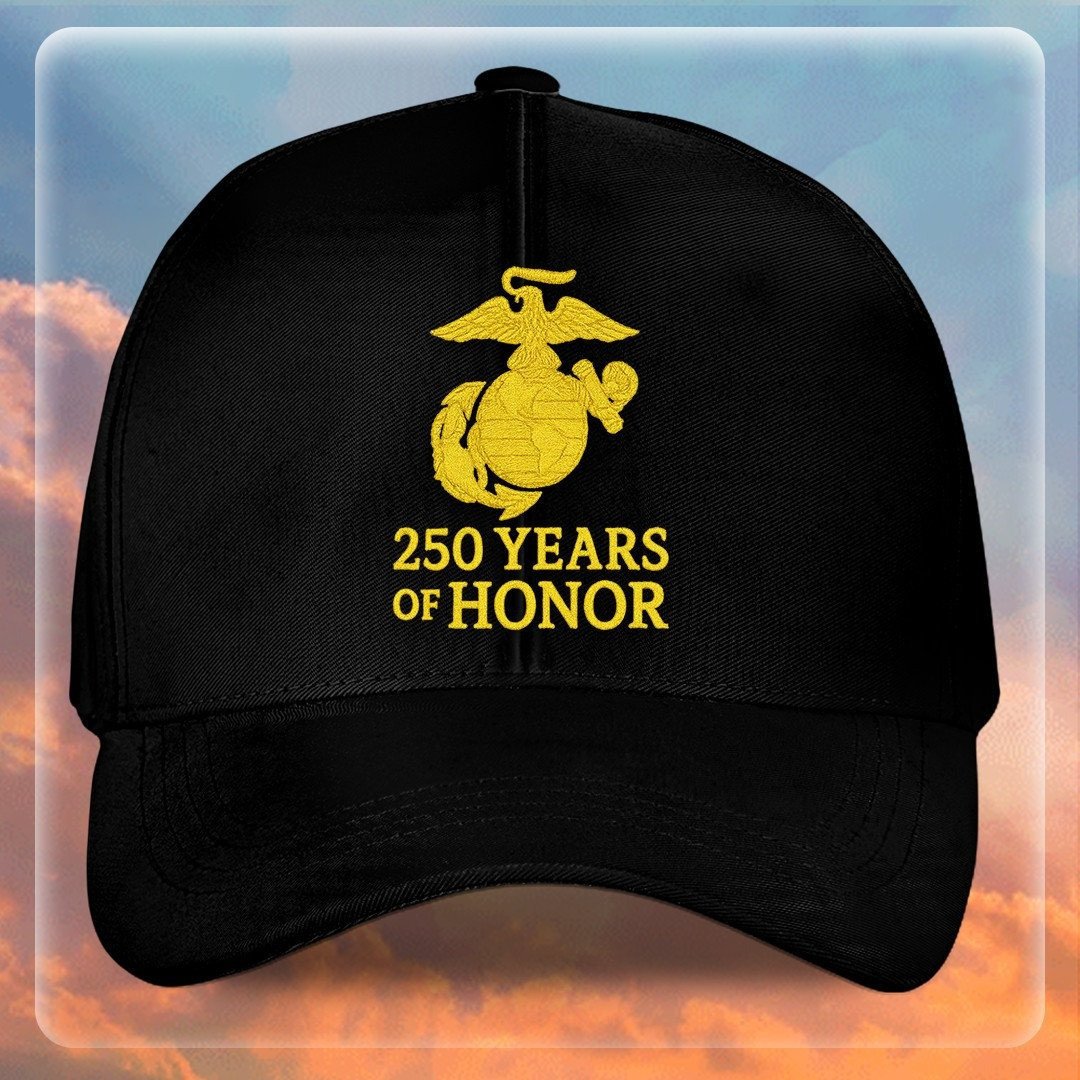 Premium USMC Embroidered Hats VPVC307863, 250th Anniversary Marine Corps Hat, Gifts For Marine Veteran, Gifts On Father's Day, Veterans Day.
