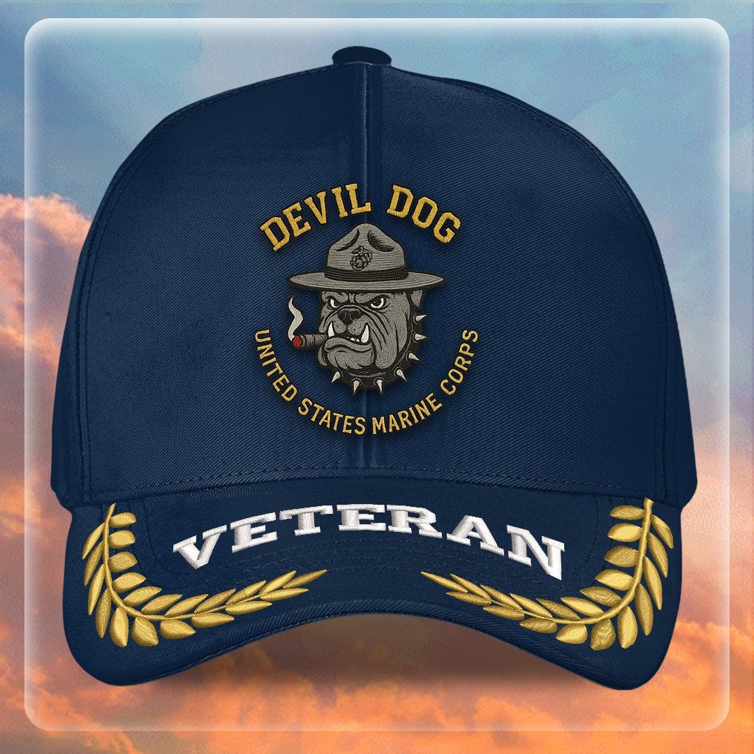 Premium USMC Embroidered Hats VPVC307869, Gifts For Marine Veteran, Gifts On Father's Day, Armed Forces Day, Independence Day, Veterans Day.