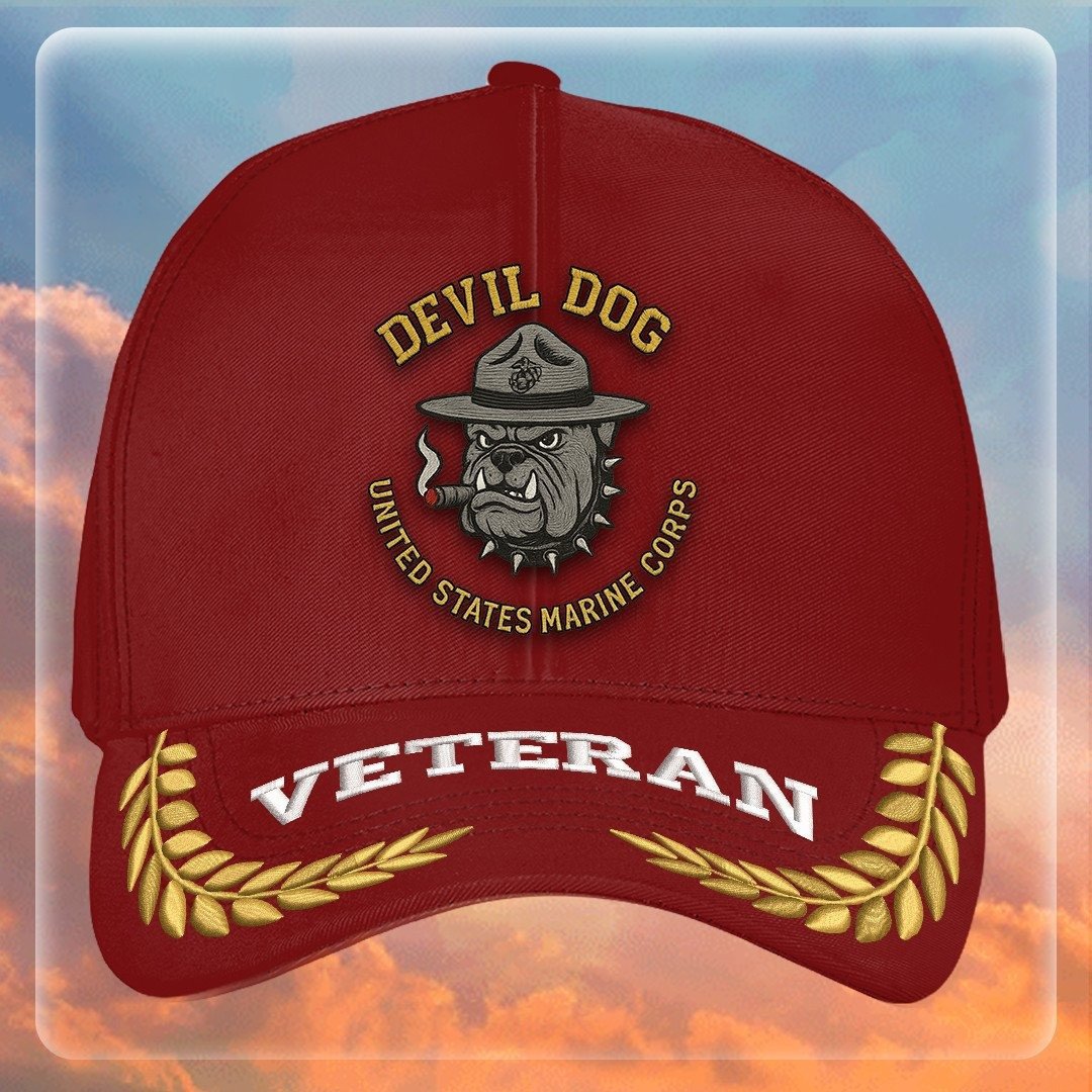 Premium USMC Embroidered Hats VPVC307870, Gifts For Marine Veteran, Gifts On Father's Day, Armed Forces Day, Independence Day, Veterans Day.