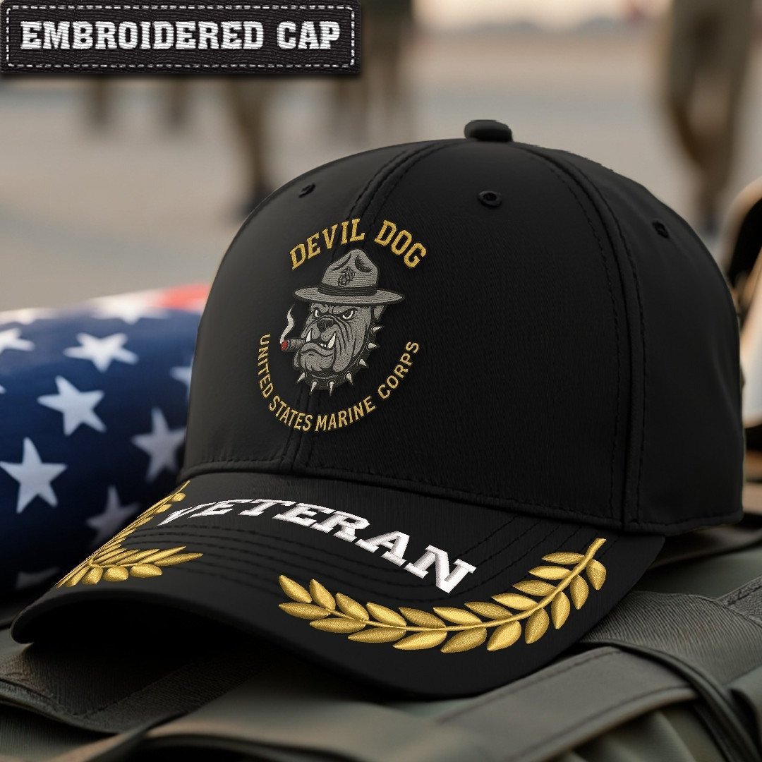 Premium USMC Embroidered Hats VPVC307871, Gifts For Marine Veteran, Gifts On Father's Day, Armed Forces Day, Independence Day, Veterans Day.
