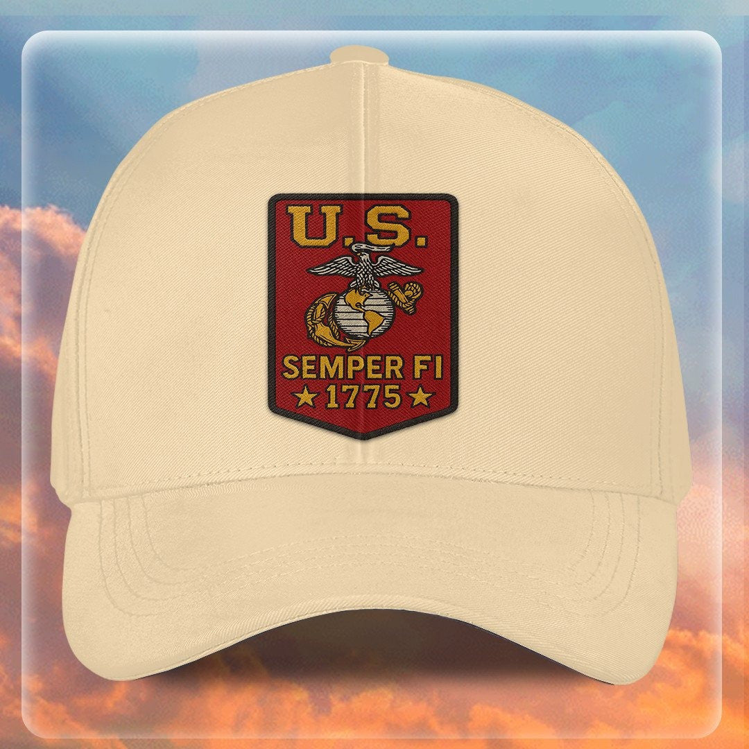 Premium USMC Embroidered Hats VPVC307872, Gifts For Marine Veteran, Gifts On Father's Day, Armed Forces Day, Independence Day, Veterans Day.