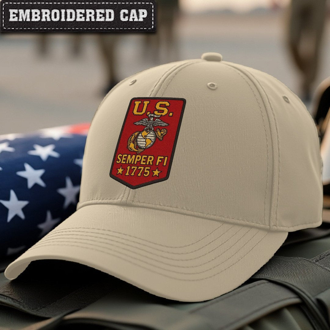 Premium USMC Embroidered Hats VPVC307872, Gifts For Marine Veteran, Gifts On Father's Day, Armed Forces Day, Independence Day, Veterans Day.