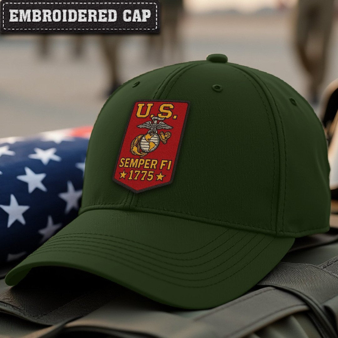 Premium USMC Embroidered Hats VPVC307873, Gifts For Marine Veteran, Gifts On Father's Day, Armed Forces Day, Independence Day, Veterans Day.