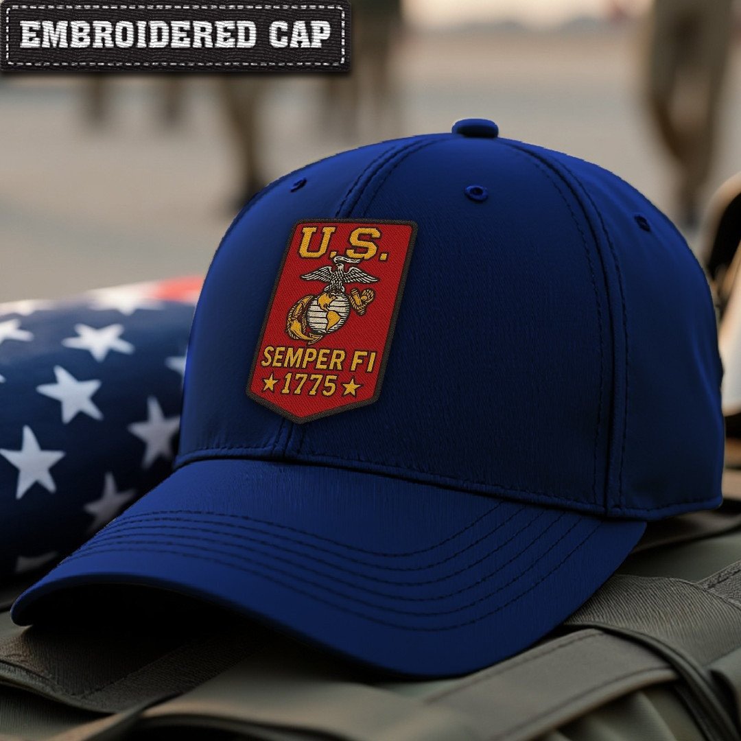 Premium USMC Embroidered Hats VPVC307874, Gifts For Marine Veteran, Gifts On Father's Day, Armed Forces Day, Independence Day, Veterans Day.