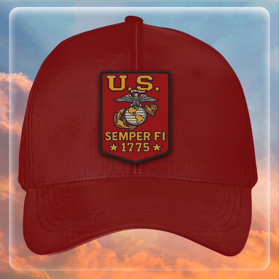 Premium USMC Embroidered Hats VPVC307875, Gifts For Marine Veteran, Gifts On Father's Day, Armed Forces Day, Independence Day, Veterans Day.