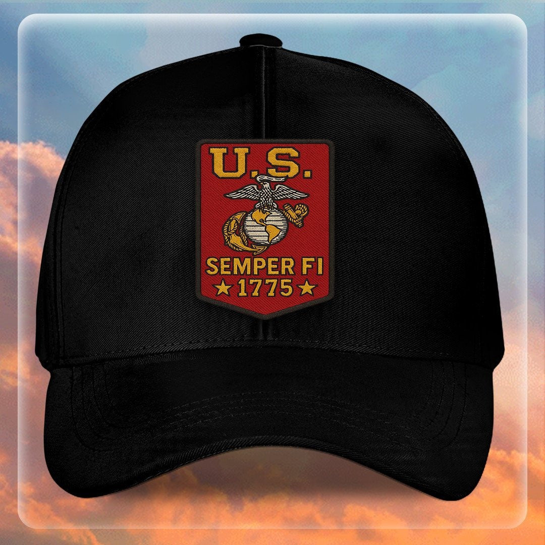 Premium USMC Embroidered Hats VPVC307876, Gifts For Marine Veteran, Gifts On Father's Day, Armed Forces Day, Independence Day, Veterans Day.