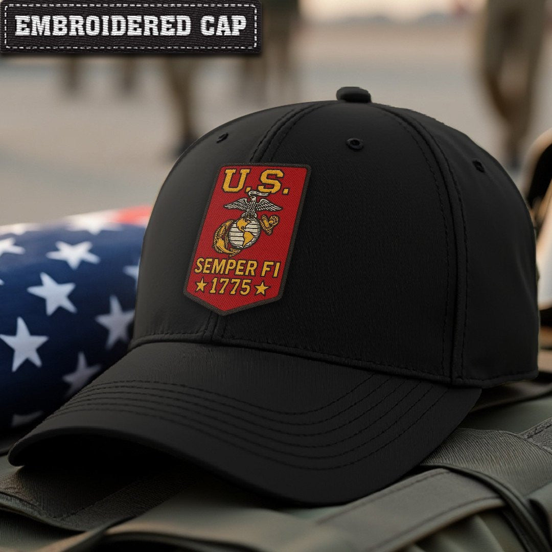 Premium USMC Embroidered Hats VPVC307876, Gifts For Marine Veteran, Gifts On Father's Day, Armed Forces Day, Independence Day, Veterans Day.