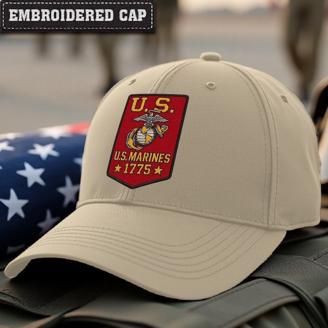 Premium USMC Embroidered Hats VPVC307877, Gifts For Marine Veteran, Gifts On Father's Day, Armed Forces Day, Independence Day, Veterans Day.